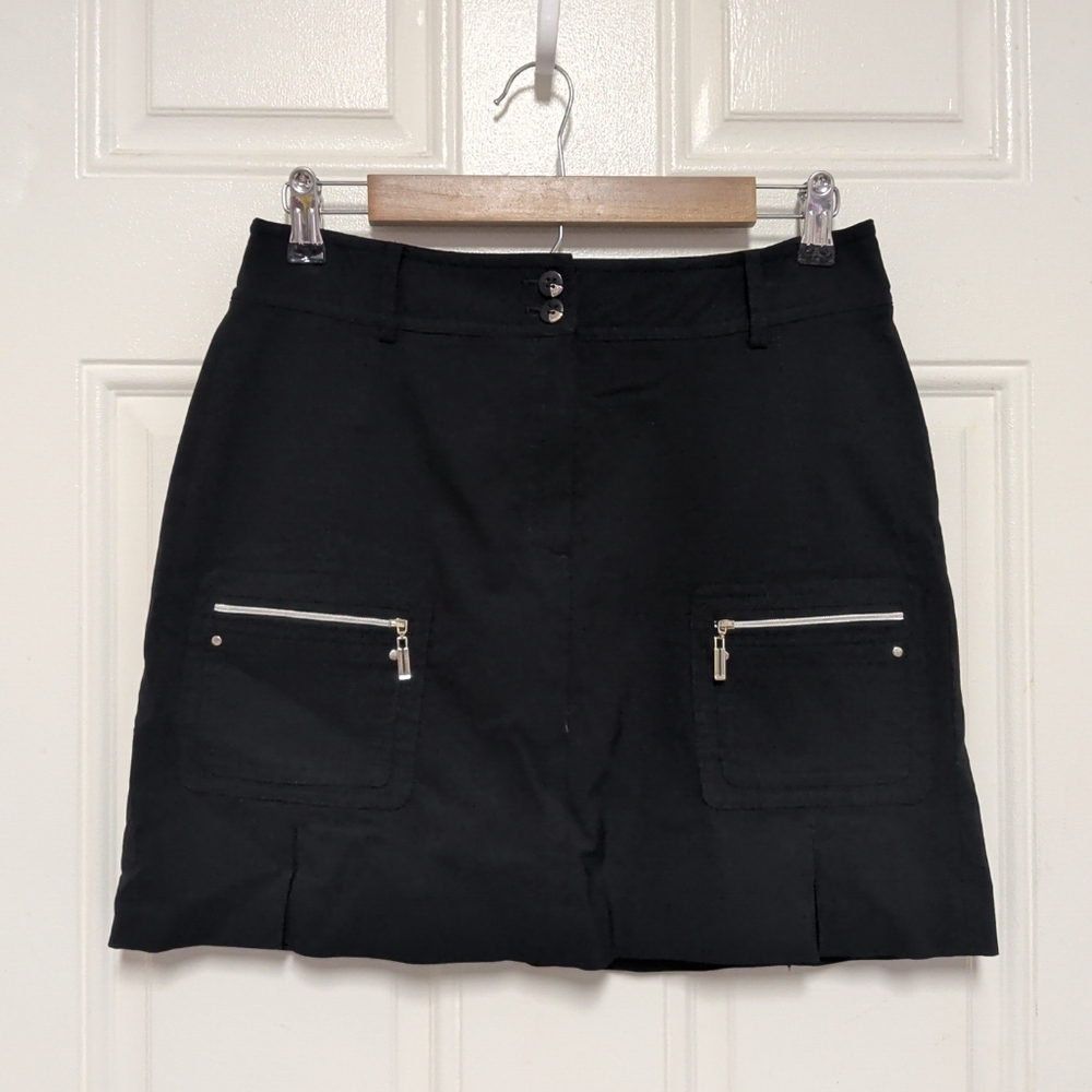 Jamie Sadock Skort Womens 6 Golf Stretch Zipper Pocket Athletic Shorts Black